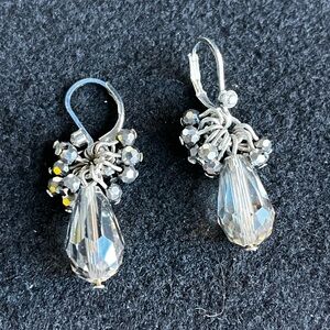 Simply Vera Vera Wang Silver Crystal Cluster Earrings